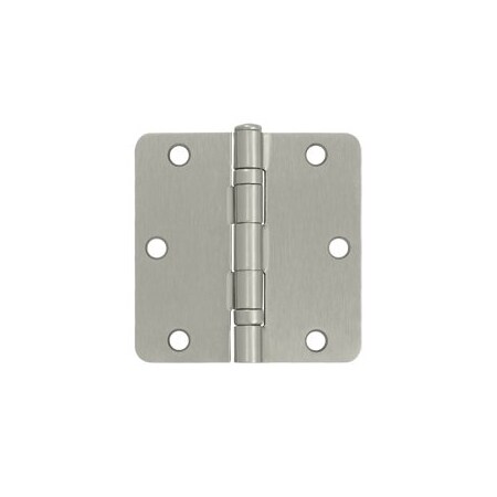 Deltana S35R4BB15 1/4 Radius Hinges Brushed Nickel, 10PK pairs S35R4BB15-XCP10